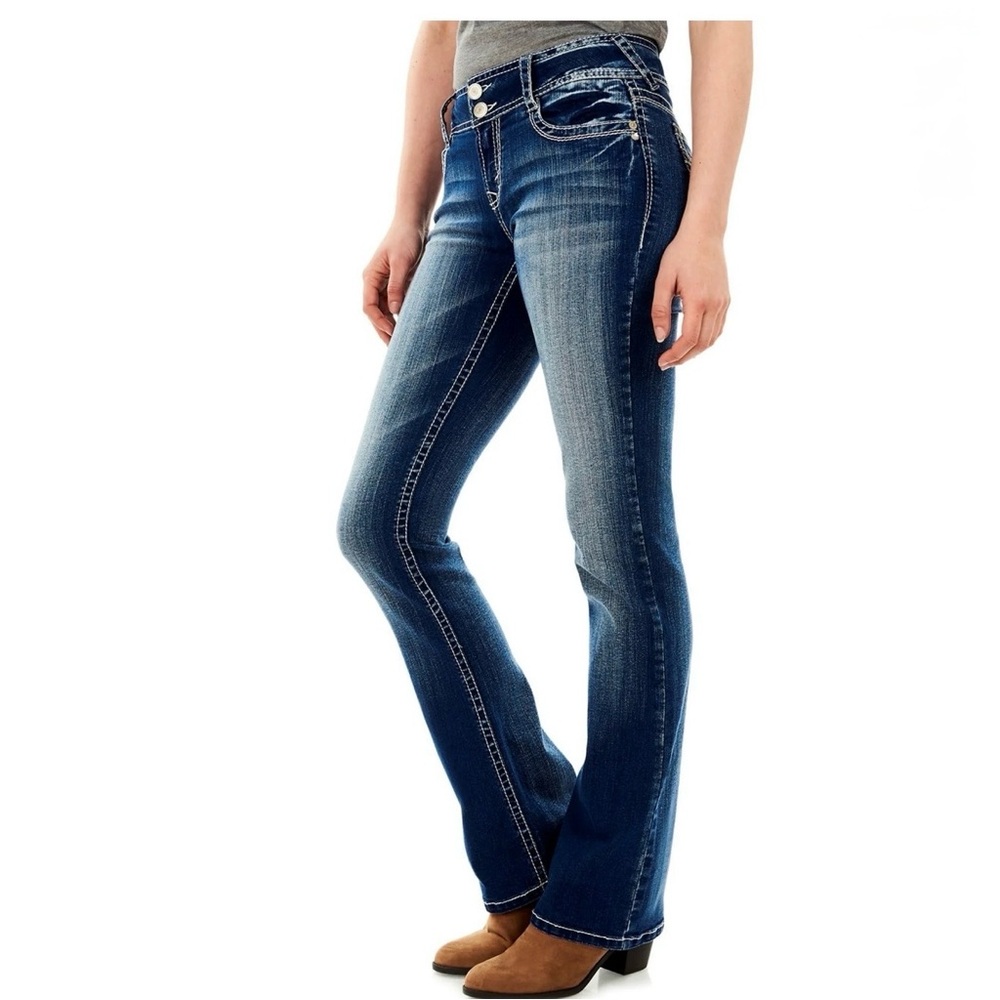 WallFlower Women Luscious Curvy Bootcut Mid-Rise Insta Stretch Juniors Jeans 11